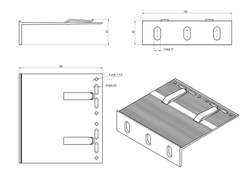 RLS-BR-XL-140150 Кронштейн усиленный  RLS  XL 140x150