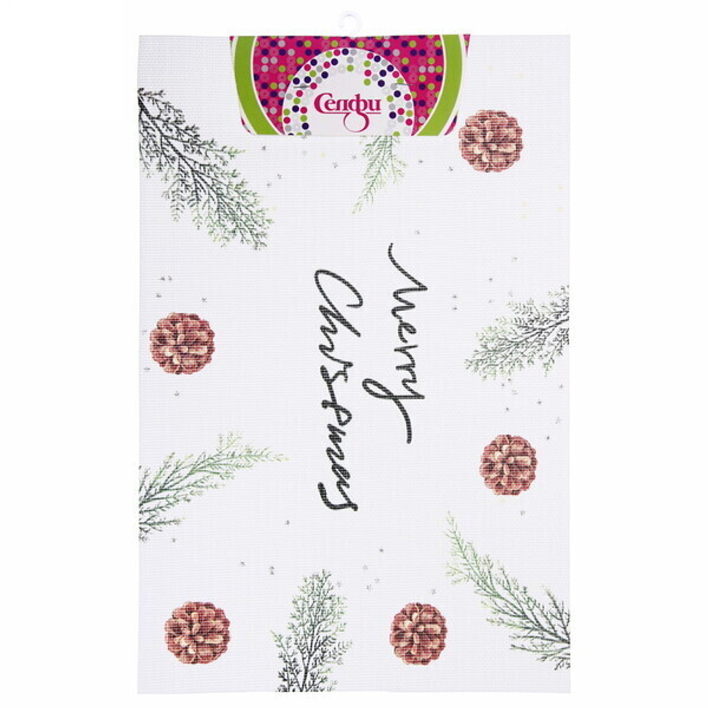 Салфетка на стол 45*30см плетеная «С Рождеством»