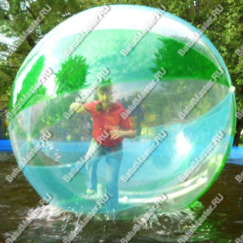 Аттракцион Водный шар ТПУ «Зелено-голубой» 1,8*1,8*1,8 м