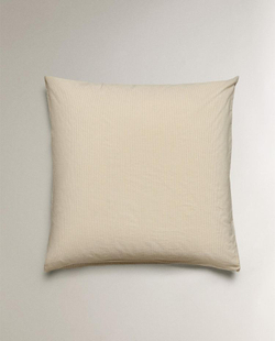 ZARA HOME ХЛОПКОВАЯ НАВОЛОЧКА В ПОЛОСКУ, БЕЖЕВЫЙ