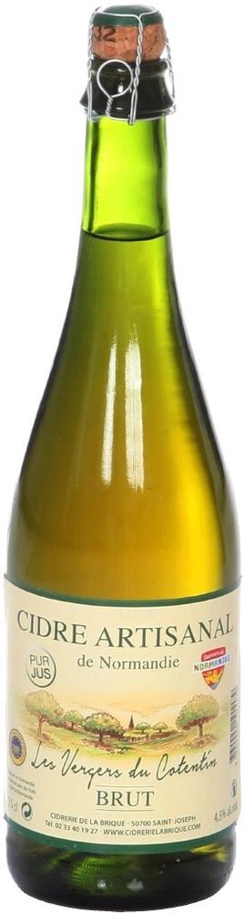 Сидр Ле Верже Артизанал де Норманди Брют / Cidre Les Vergers Artisanal de Normandie Brut 0.75 - стекло