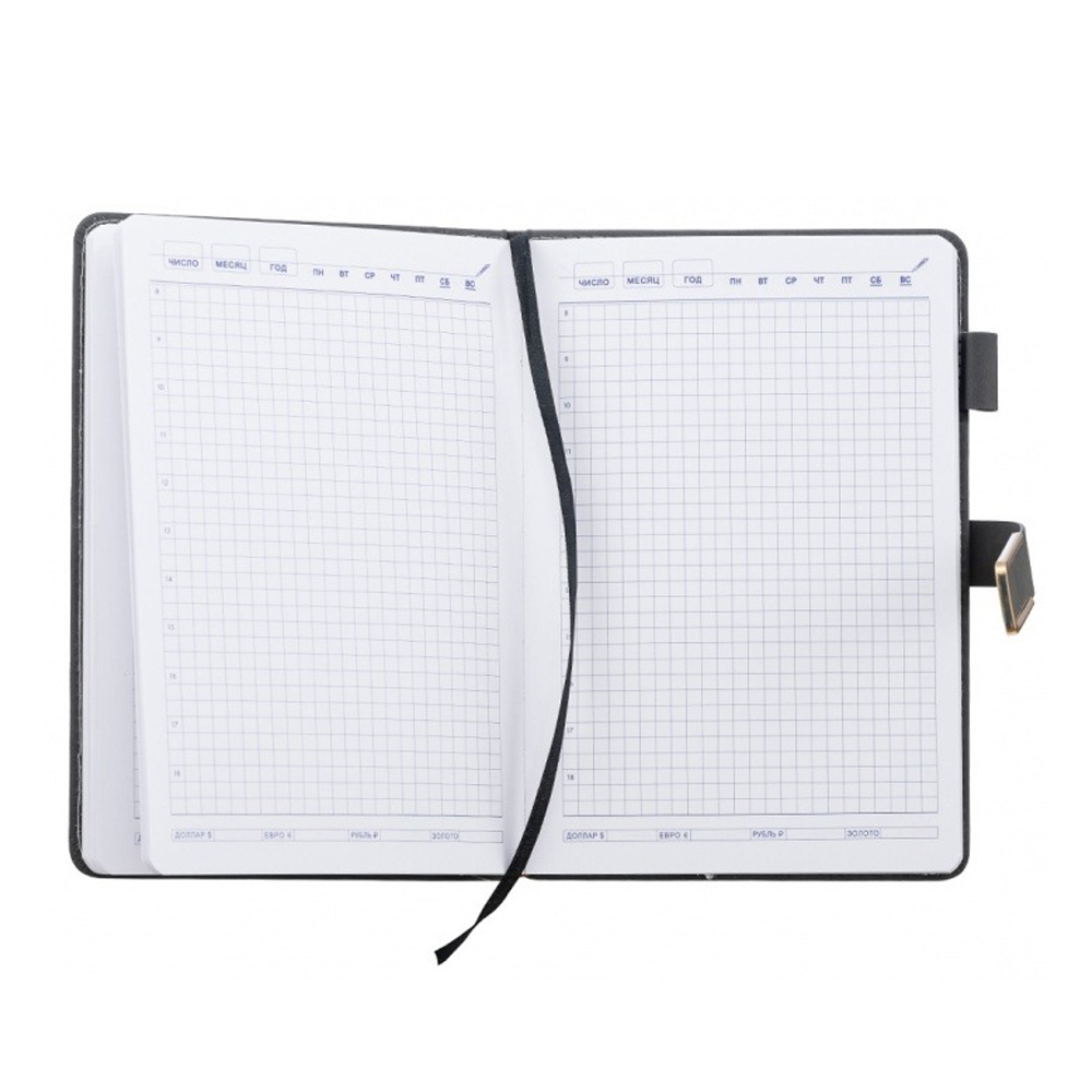 Ежедневник Basir, с ручкой, формат А5, материал-кожезаменитель, 116 листов, размер 14,5*21 см