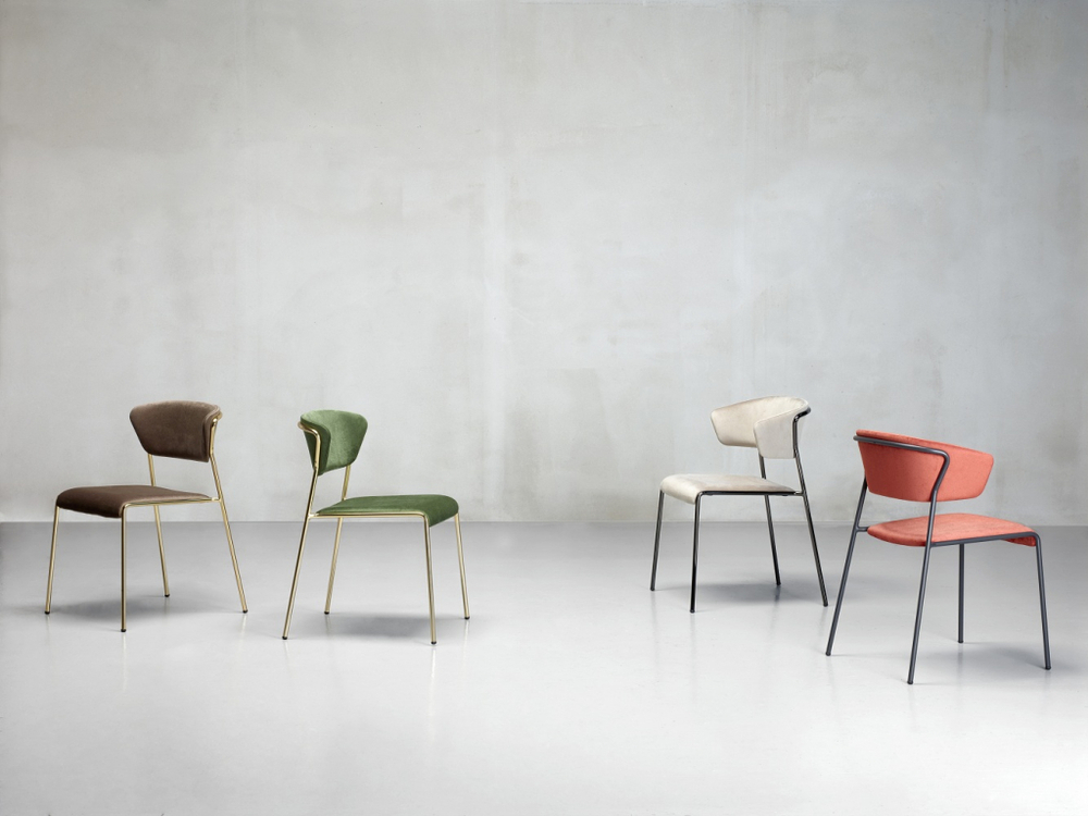 Стул с обивкой Scab Design Lisa, антрацит, слоновая кость