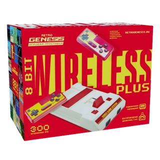 Игровая приставка Retro Genesis 8 Bit Wireless Plus + 300 игр (модель: C-56A, Серия: C-50, AV кабель, 2 беспроводных аккумуляторных джойстика)