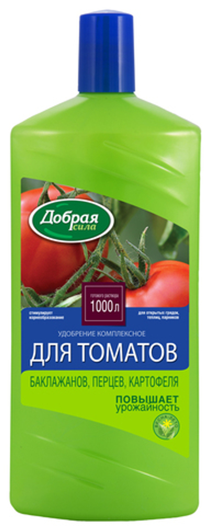 Удобрение Добрая сила для томатов, баклажан и перца, 1 л