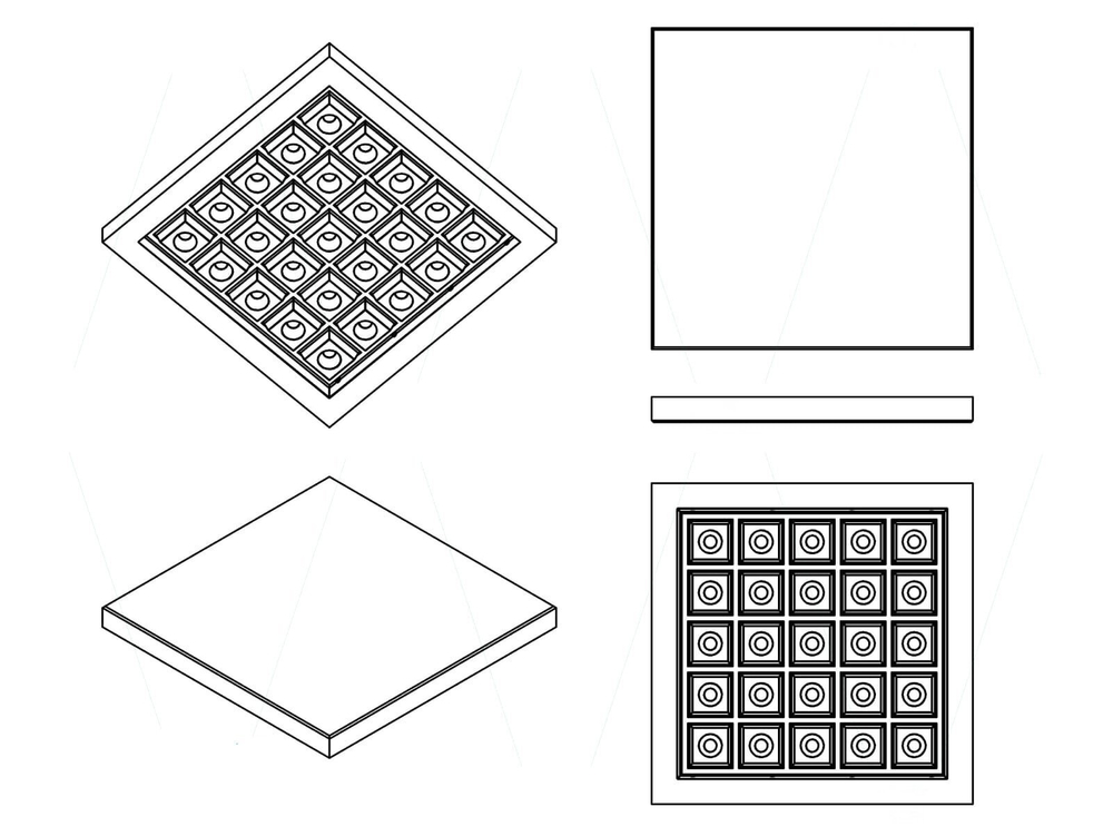 Резиновая плитка Tile Space EPDM 500х500 (30-60 мм)