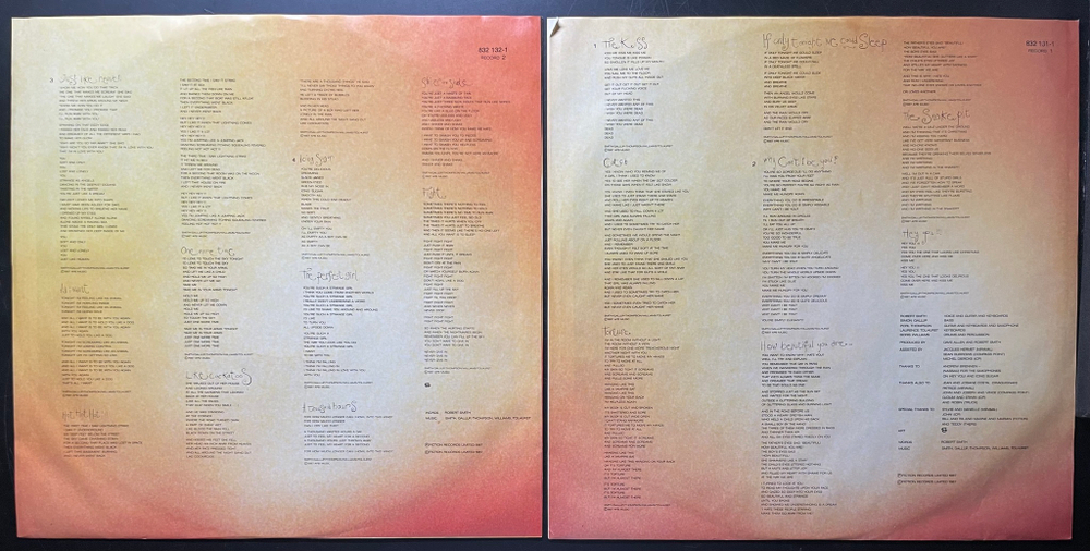 The Cure ‎– Kiss Me Kiss Me Kiss Me 2LP (Германия 1987г.)