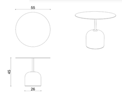 Приставной столик River d55mm