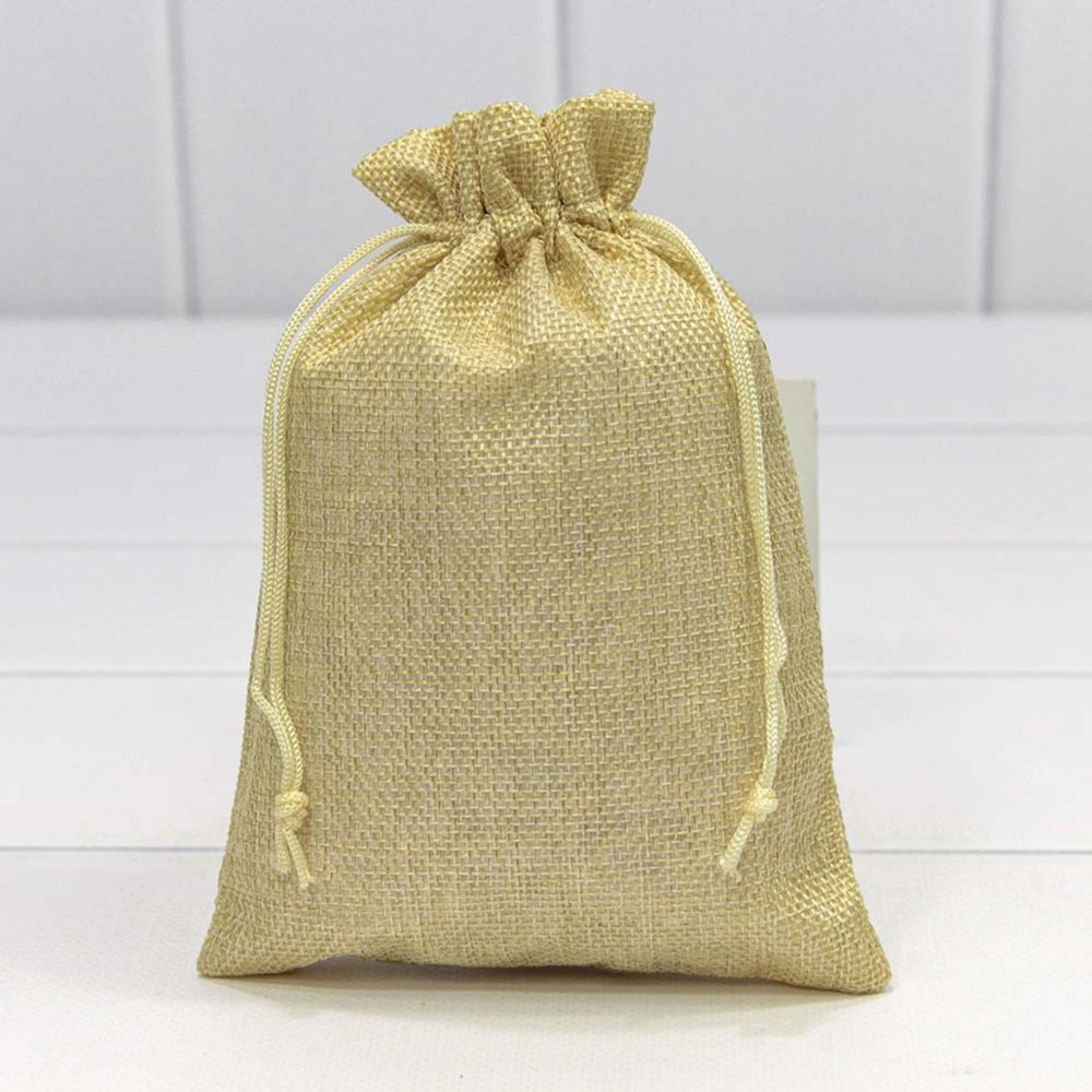 Мешочек 14х20см Лен искусственный (Песочный)