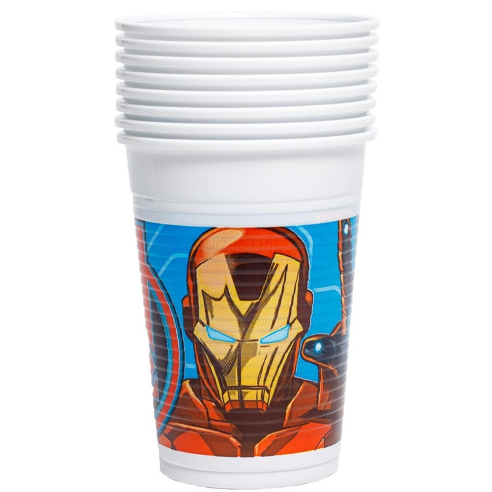 Стаканы пластиковые «Мстители», 200 мл, 8 шт