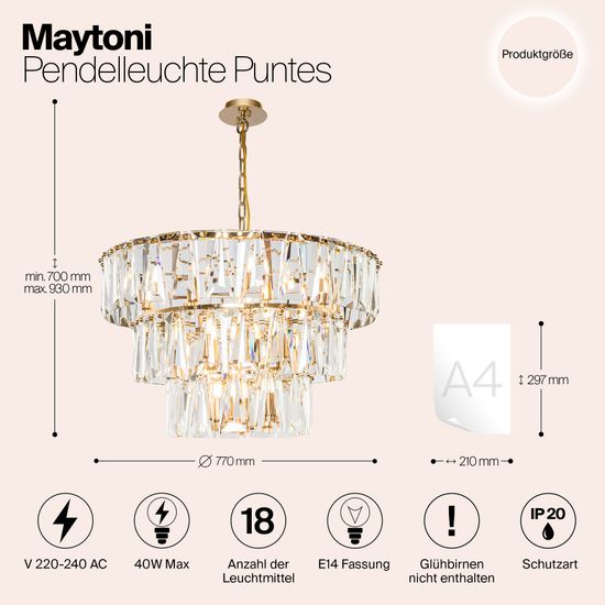 Подвесной светильник Maytoni MOD043PL-18G