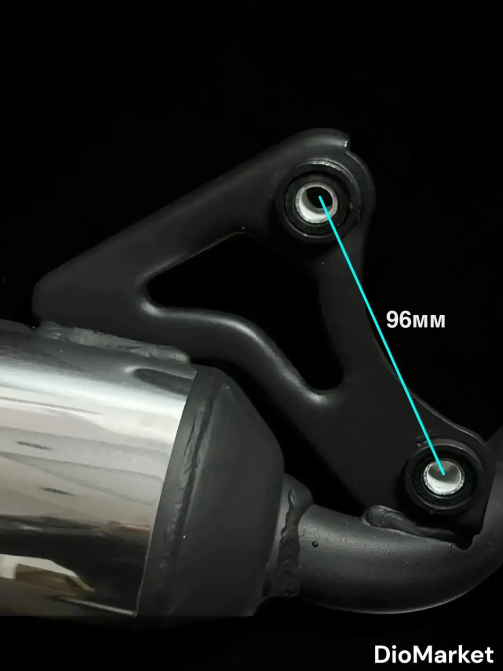 Глушитель хонда дио 34/35 GBL/GBLK с боковой накладкой