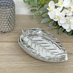 Подставка керамическая «GOLD Podarok», листок, цвет серебро, 20,5*13см (упаковка индив. пленка)