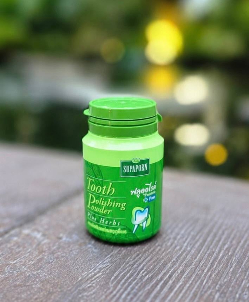 Зубной порошок с измельченной пластиной КаракатицыTooth Polishing Powder Plus Herbs Supaporn