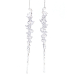Подвеска «Кристальная сосулька» 26 см (набор 2 шт), Белый