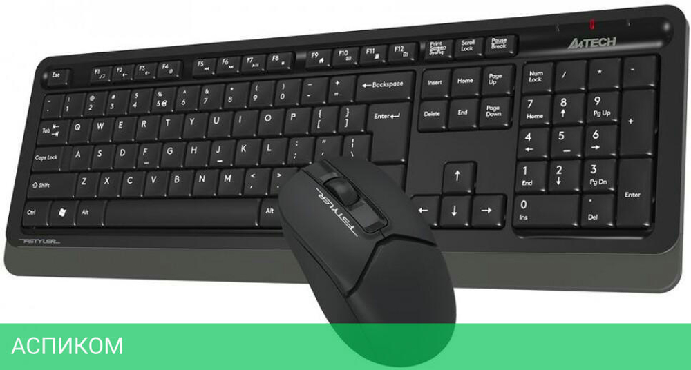 Набор периферии A4Tech Fstyler FG1012 черный/серый
