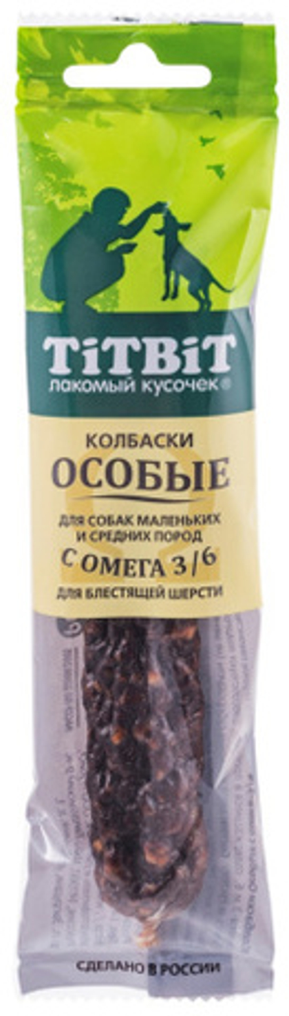 TITBIT Лакомство для собак Колбаски особые с омега-3/6 для мелких и средних пород, 30 г