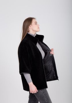 Женский Жилет удлиненный из овчины