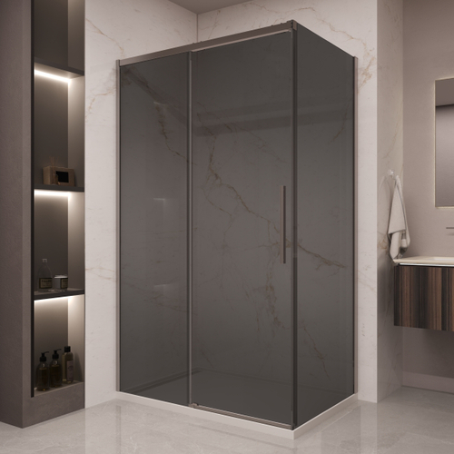 Душевой уголок Stella VSR-1ST9012CGGM, 1200*900, вороненая сталь, стекло тонированное