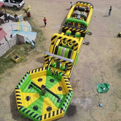 Надувная полоса препятствий для тимбилдинга «Спецобъект», 30×3,5×3,5 м