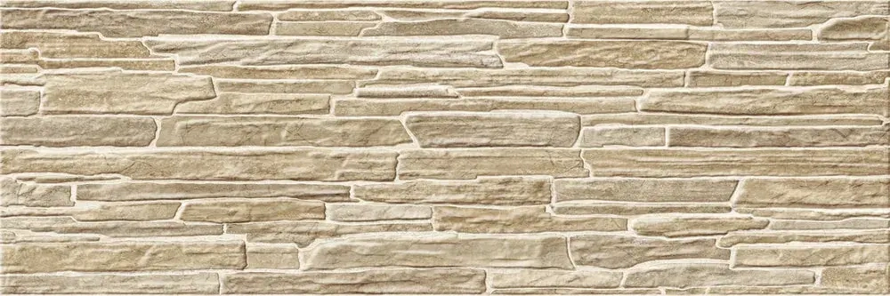 Настенная плитка ALMA Ceramica TWA11ROK414 Rocko 60x20 коричневая рельефная глянцевая под бетон / цемент