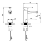 LM3537C MARS Смеситель для умывальника монолитный, хром