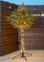 Елка на ножке «Торшер» с гирляндой встроенной (Литая хвоя) 210 см / 2,1 м