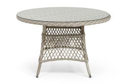 "Эспрессо" плетеный круглый стол, диаметр 118 см, цвет бежевый