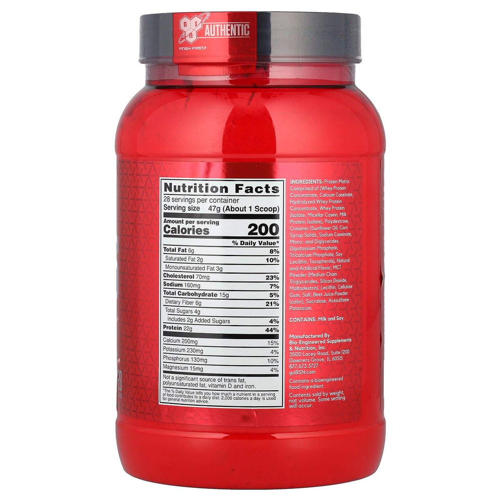 BSN, Syntha-6®, протеиновая матрица ультрапремиального качества, со вкусом клубничного молочного коктейля, 1,32 кг (2,91 фунта)