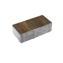 Тротуарная плитка ПРЯМОУГОЛЬНИК 200x100 мм - Листопад гладкий Мокко