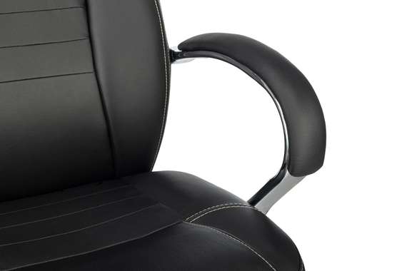 Кресло руководителя Бюрократ T-9923SL черный кожа крестов. металл хром