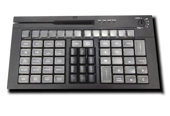 Клавиатура программируемая POScenter S67 Lite (67 клавиш, ключ, USB), черная, арт. PCS67BL