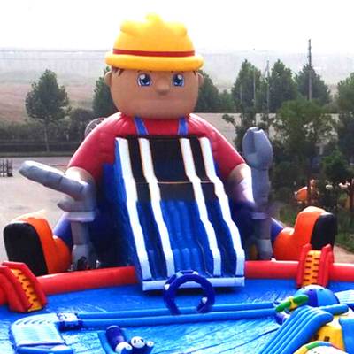 Надувной наземный аквапарк «Поймай осьминога» 25*15*8 м