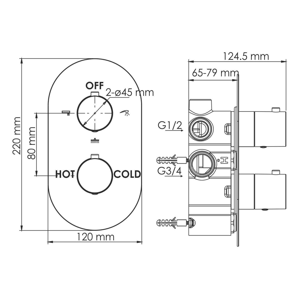 Berkel 4844 Thermo Термостатический смеситель для ванны и душа