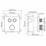 Смеситель для ванны и душа WasserKraft Elbe 7448 Thermo