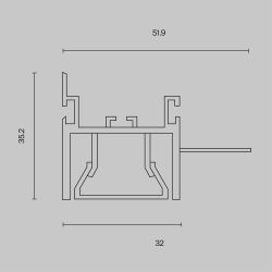 Профиль для ленты Maytoni ALM013S-2M