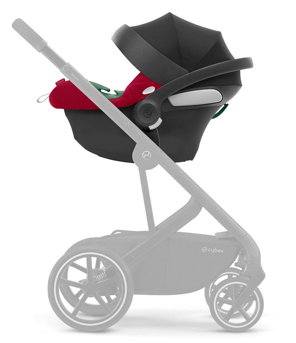 Коляска 3 в 1 Cybex Priam IV Rosegold complete и автокресло Aton B2 i-Size Dynamic Red Peach Pink