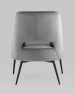 Кресло лаунж Бостон велюр тёмно-серый