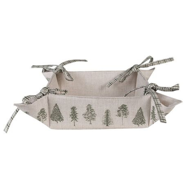 Корзинка для хлеба "Ёлки" 35х35х8см