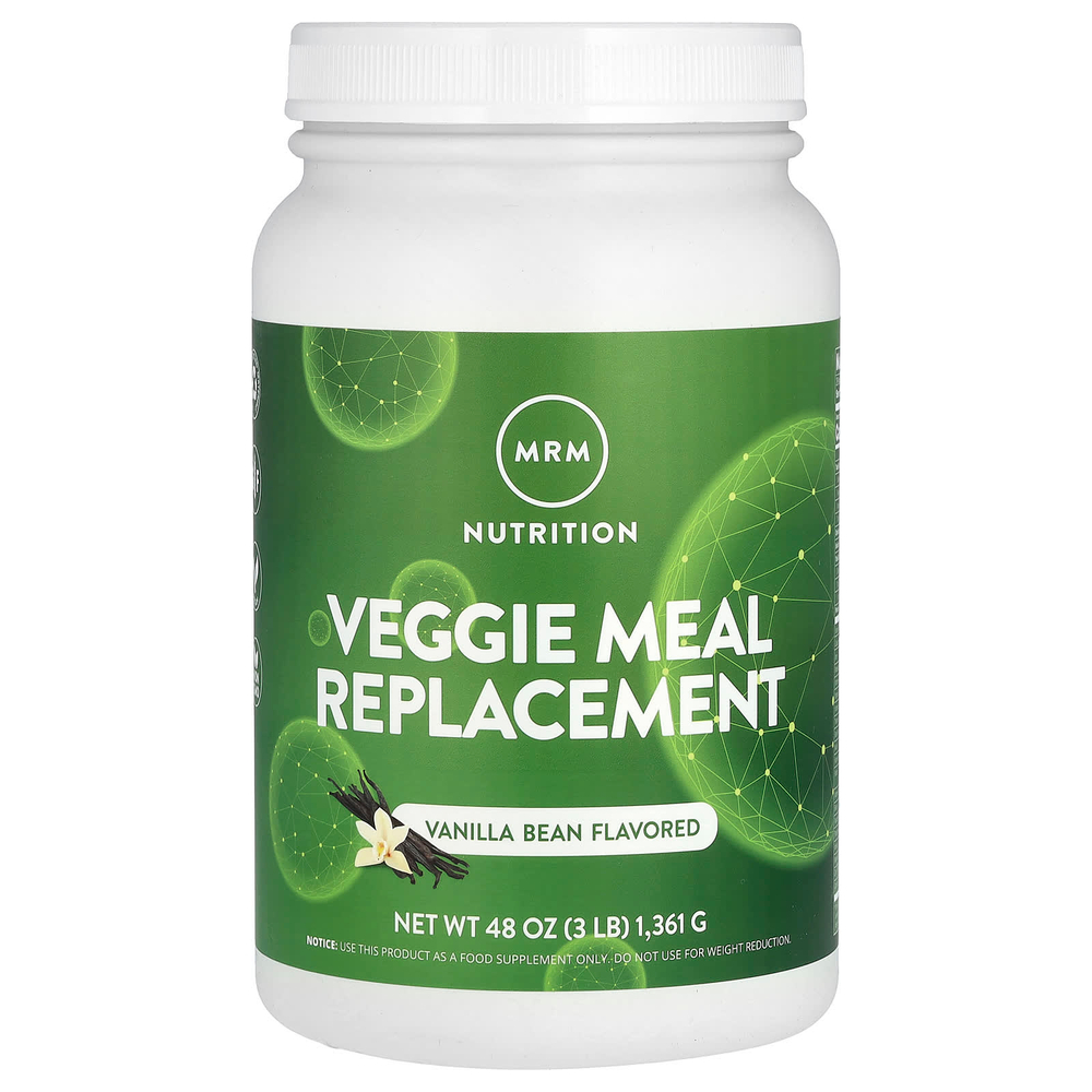 MRM Nutrition, Растительный заменитель питания, ваниль и бобы, 3 фунта (1361 г)