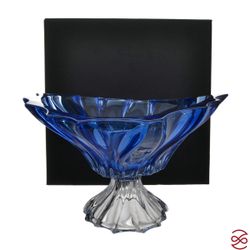Фруктовница на ножке Aurum Crystal Plantica 33см Blue