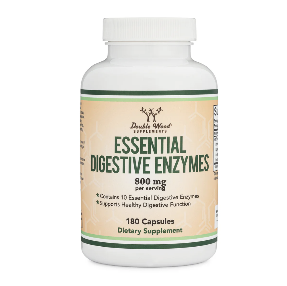 Double Wood Supplements - Digestive Enzymes - 180 x 400 mg capsules