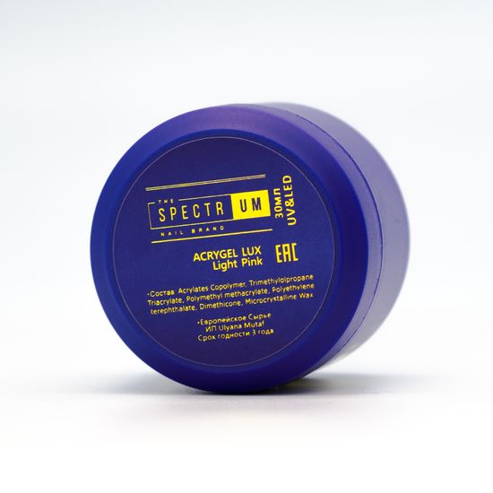 Акригель Spectrum Acrygel Lux Light Pink (с шимером) 30 мл.
