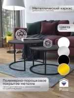 Комплект журнальных столов Акцент - ЧСЧ - МДФ в ПВХ