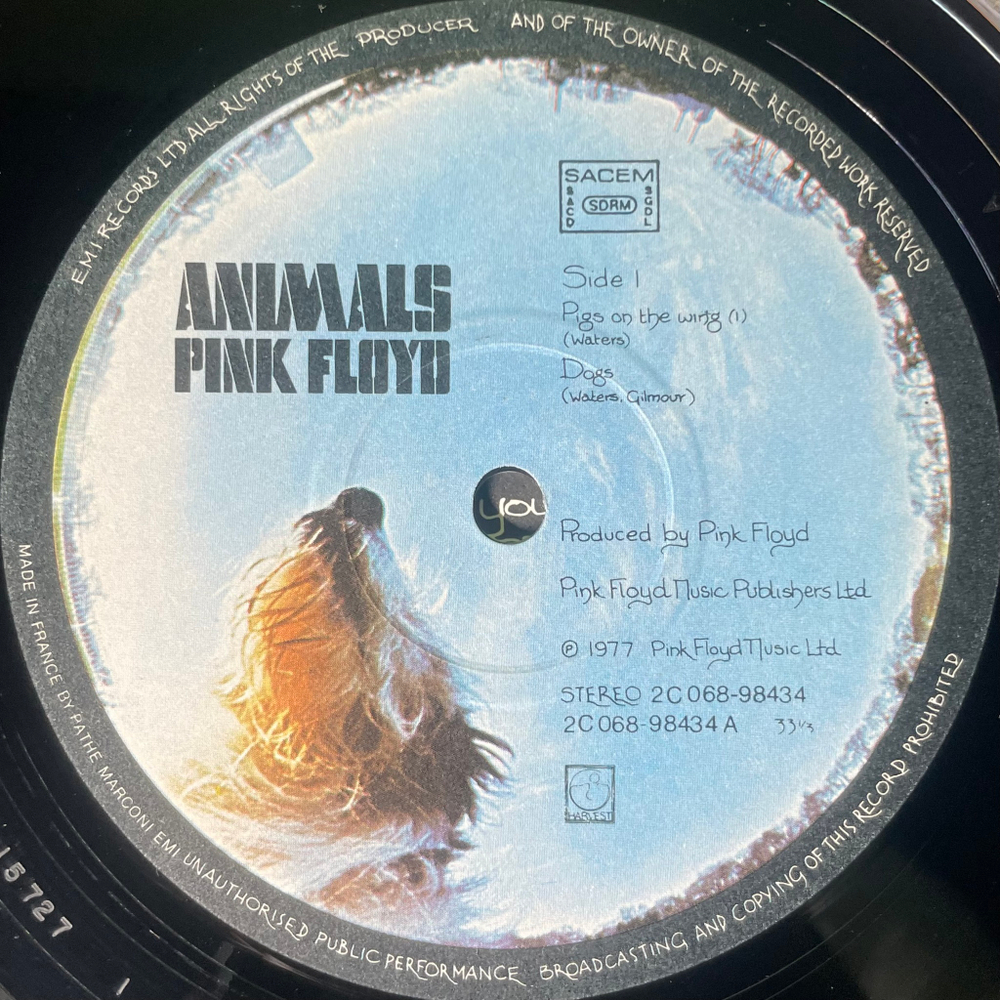 Pink Floyd ‎– Animals (Франция 1977г.)