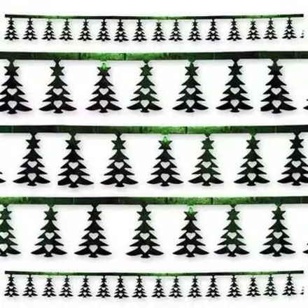 Гирлянда Елка фольга зеленая, 3м*10 см