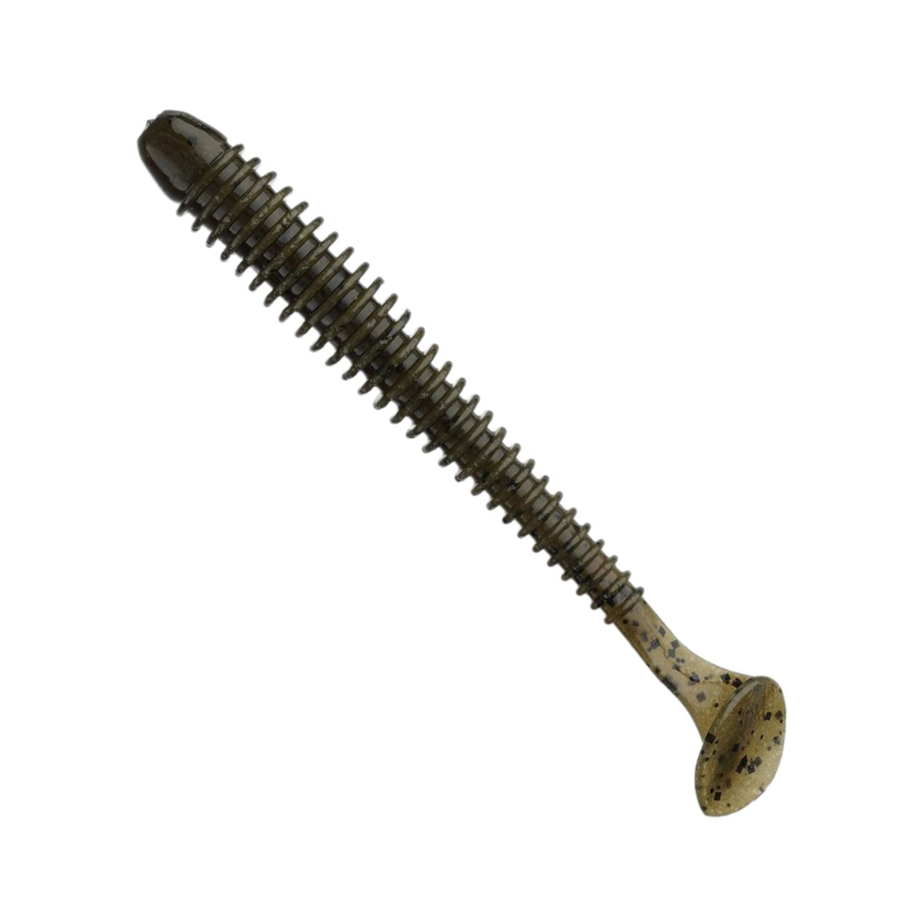 Приманка силиконовая Keitech Swing Impact 4.5" #417 Gold Flash Minnow, 3 упаковки по 6 штук