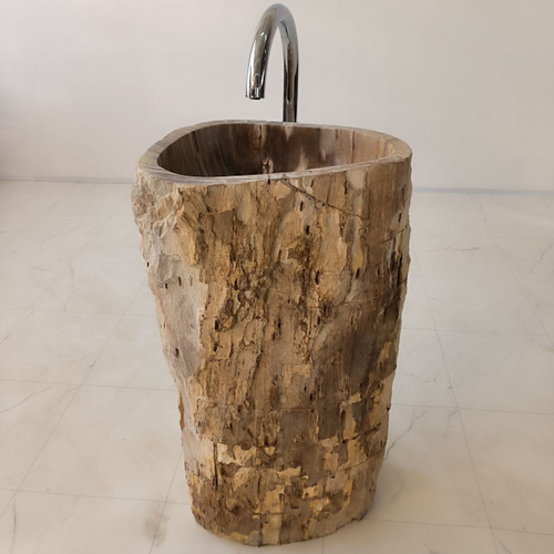 Раковина напольная из окаменелого дерева ODN-04181 (45*35*90 см)