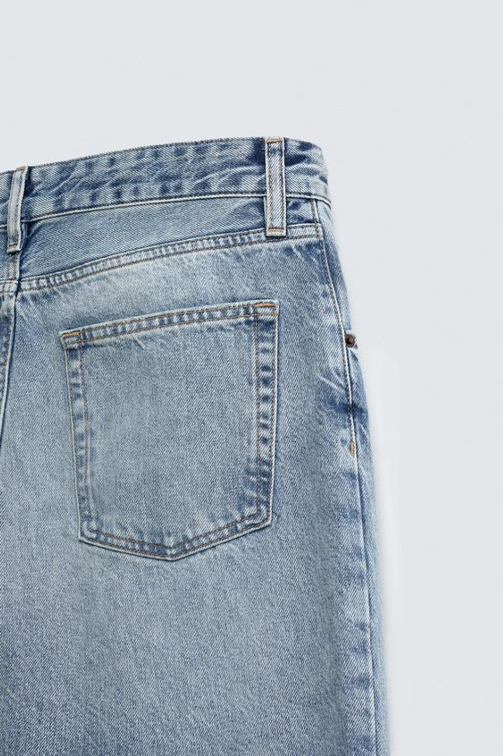 ZARA ДЖИНСЫ FLARE FIT, ВЫЦВЕТШИЙ СИНИЙ