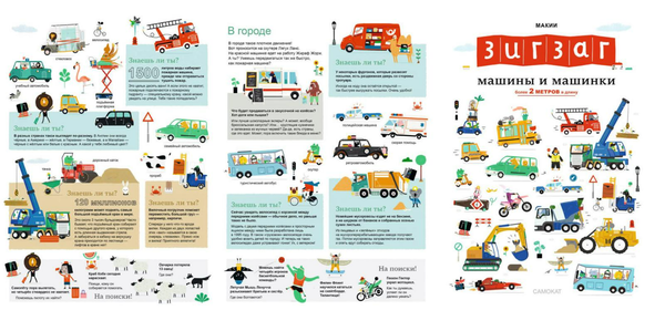 Зигзаг: Машины и машинки. Книга-раскладушка